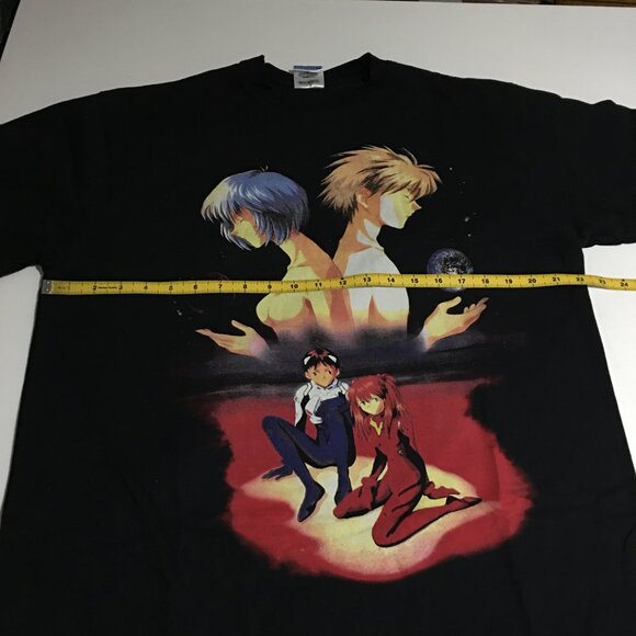 Neon Genesis Evangelion T-Shirt Large (Tag XL) Black Single Stitch Modern - Picture 4 of 5